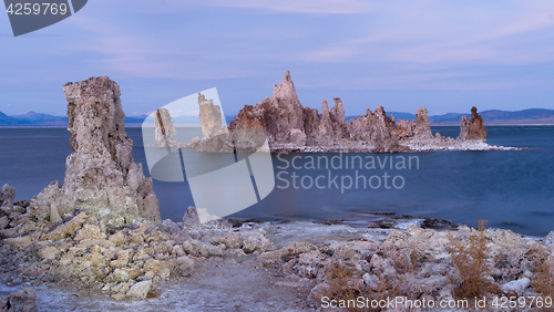 Image of Rock Salt Tufa Formations Sunset Mono Lake California Nature Out