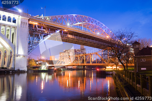 Image of Detroit–Superior Bridge Cuyahoga River in Cleveland, Ohio