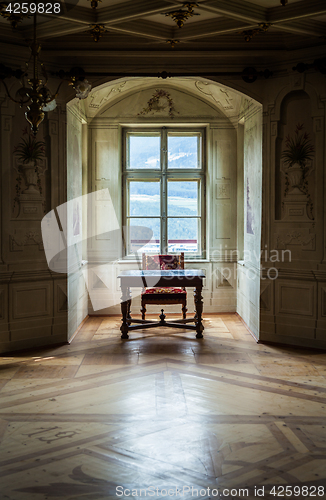 Image of GRESSONEY, ITALY - January 6th: Interior of Castle Savoia