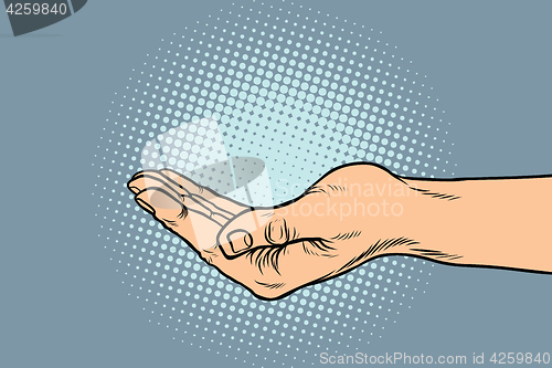 Image of hand hand begging gesture