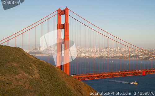 Image of Panoramic Golden Gate Bridge San Francisco Marin County Headland