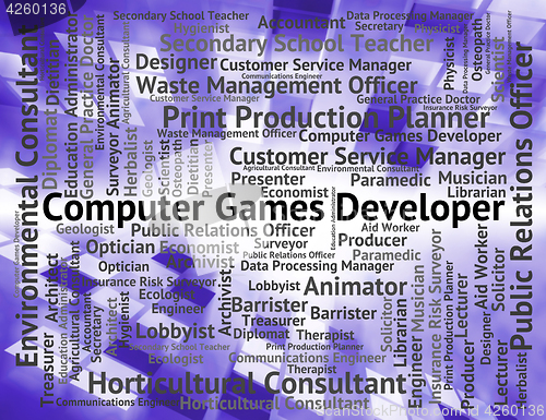 Image of Computer Games Developer Shows Play Time And Communication