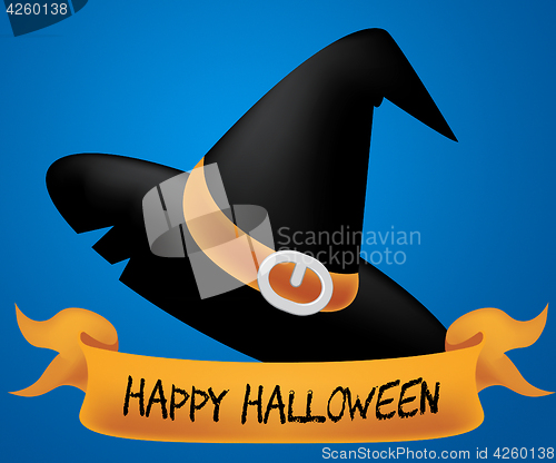 Image of Happy Halloween Shows Trick Or Treat And Autumn