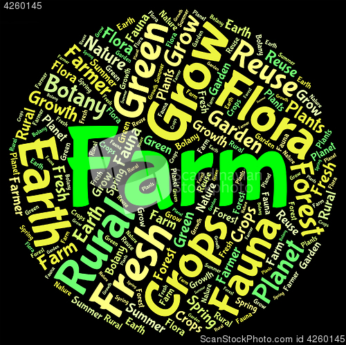 Image of Farm Word Shows Farming Cultivate And Farmed