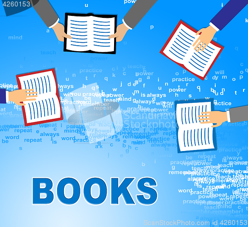 Image of Learning Books Represents Learned Train And Schooling