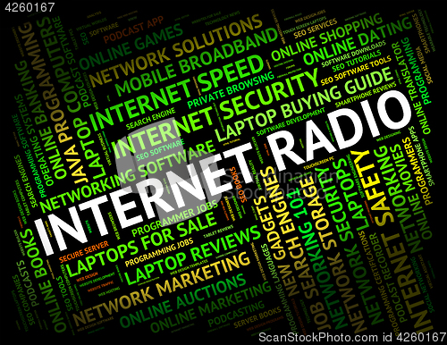 Image of Internet Radio Means World Wide Web And Telephony