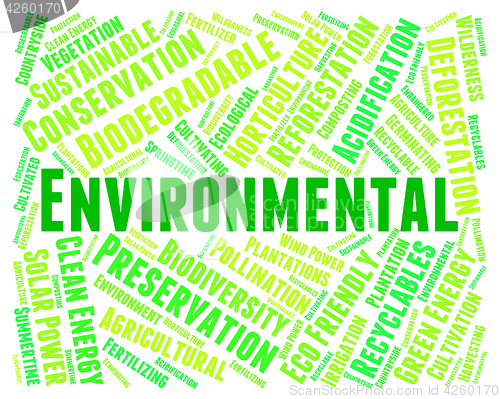 Image of Eco Friendly Shows Environmental Word And Eco-Friendly