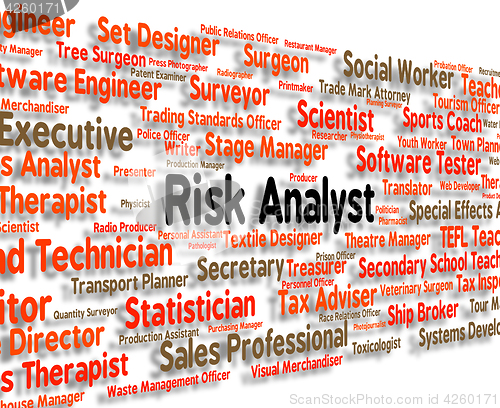 Image of Risk Analyst Represents Analyse Analyze And Occupation