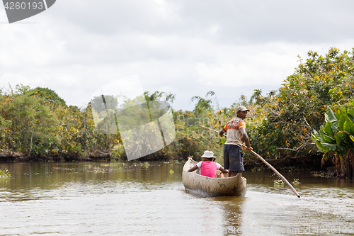 Image of Life in madagascar countryside on river