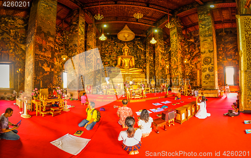 Image of People in buddhist temple