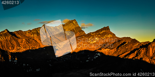 Image of Peaks at sunrise