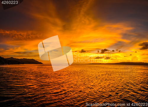 Image of Colourful sky at sunset