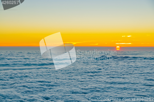 Image of White clouds at sunrise