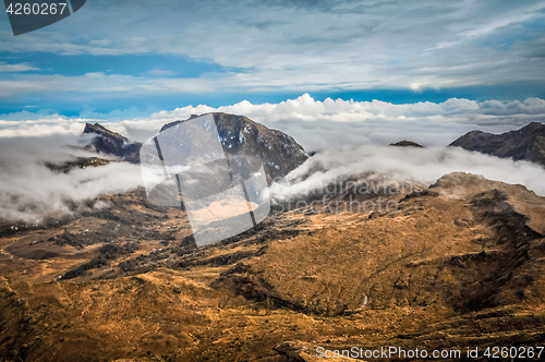 Image of Fog above countryside