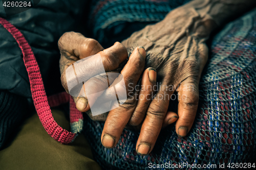 Image of Hands of woman in Wamena