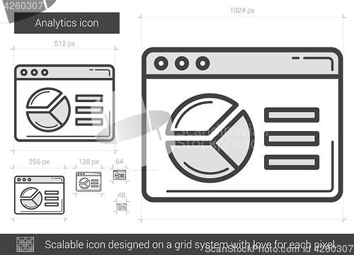 Image of Analytics line icon.