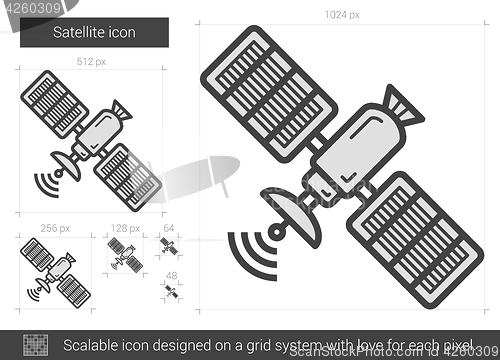 Image of Satellite line icon.