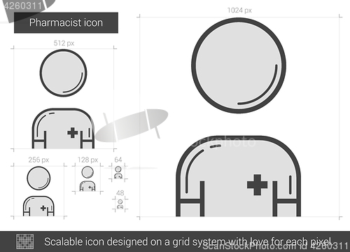 Image of Pharmacist line icon.