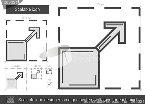 Image of Scalable line icon.