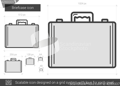 Image of Briefcase line icon.