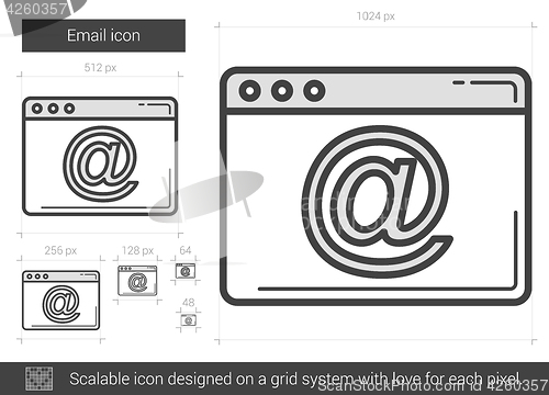 Image of Email line icon.