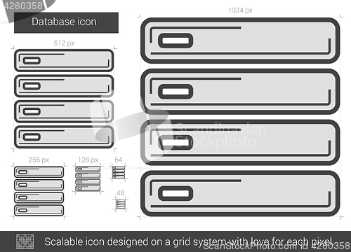 Image of Database line icon.