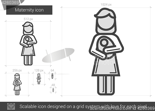 Image of Maternity line icon.