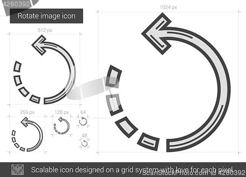 Image of Rotate image line icon.