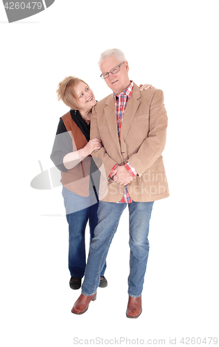 Image of Lovely senior couple standing.