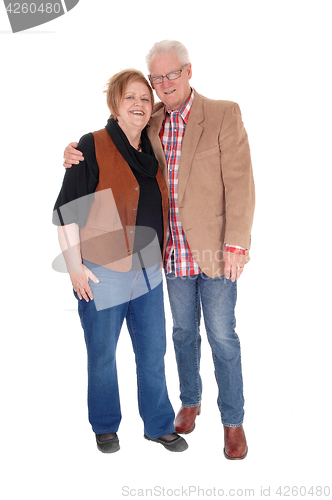 Image of Relaxed senior couple standing.