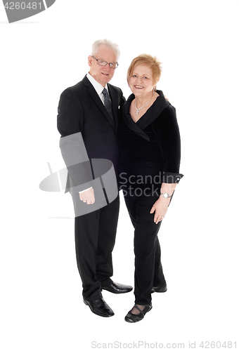 Image of Lovely senior couple dressed up.