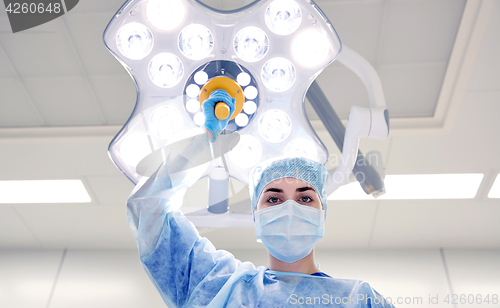 Image of surgeon in operating room at hospital