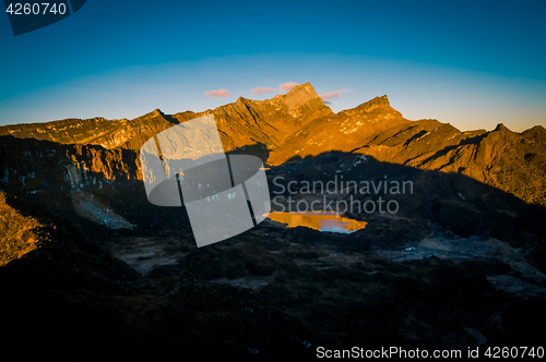 Image of Morning light with mountains