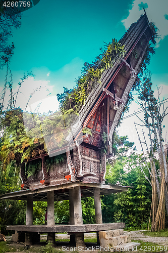 Image of Ancestral house with carvings