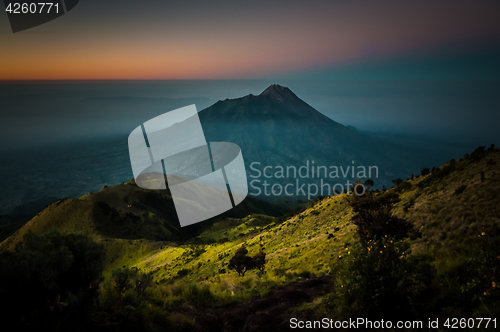 Image of Dormant stratovolcano Mt. Merbabu