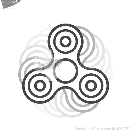 Image of Fidget spinner line vector icon.