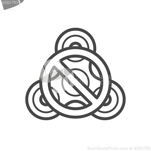 Image of Stop fidget spinner line vector icon.