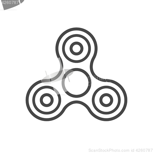 Image of Fidget spinner line vector icon.