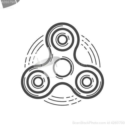 Image of Fidget spinner line vector icon.