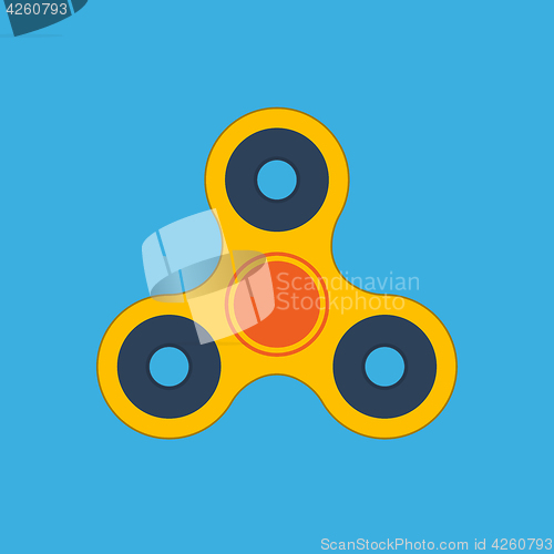 Image of Fidget spinner flat design vector icon.