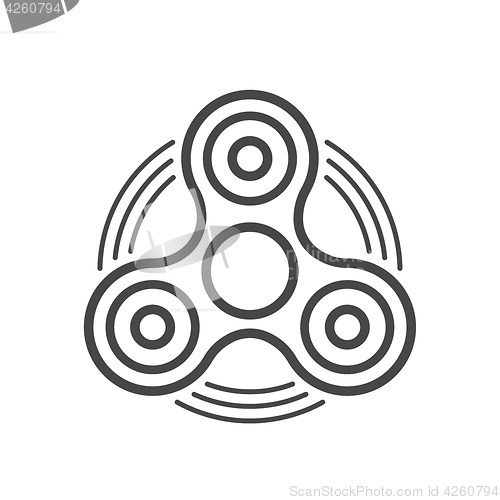 Image of Fidget spinner line vector icon.