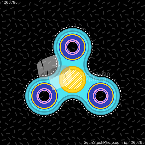 Image of Fidget spinner flat design vector icon.