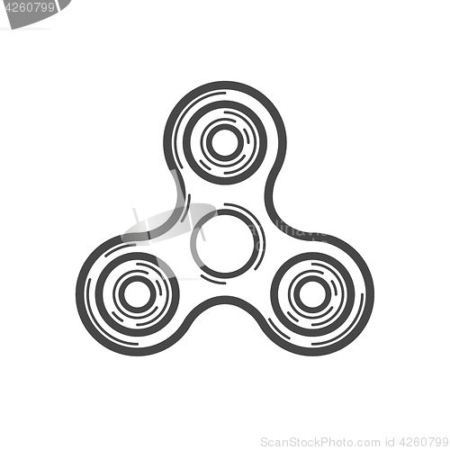 Image of Fidget spinner line vector icon.