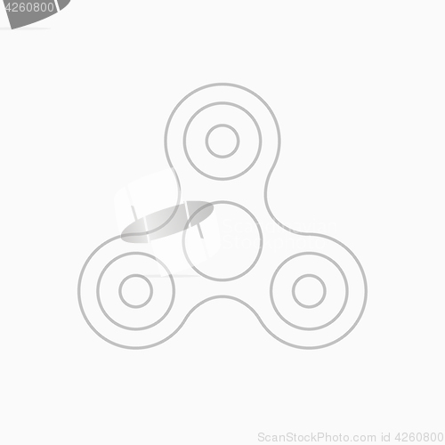 Image of Fidget spinner thin line vector icon.