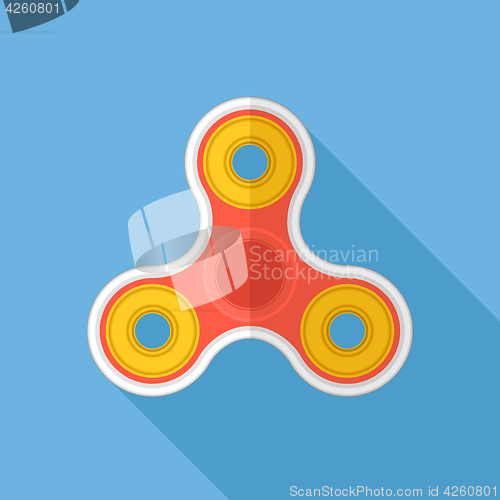 Image of Fidget spinner flat design vector icon.