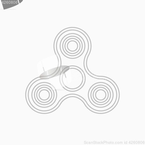 Image of Fidget spinner thin line vector icon.