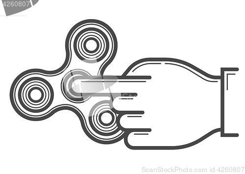 Image of Fidget spinner line vector icon.