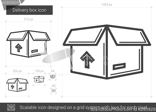 Image of Delivery box line icon.