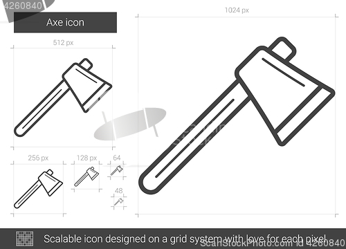 Image of Axe line icon.