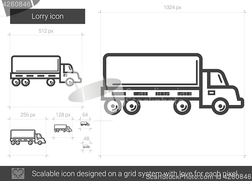 Image of Lorry line icon.